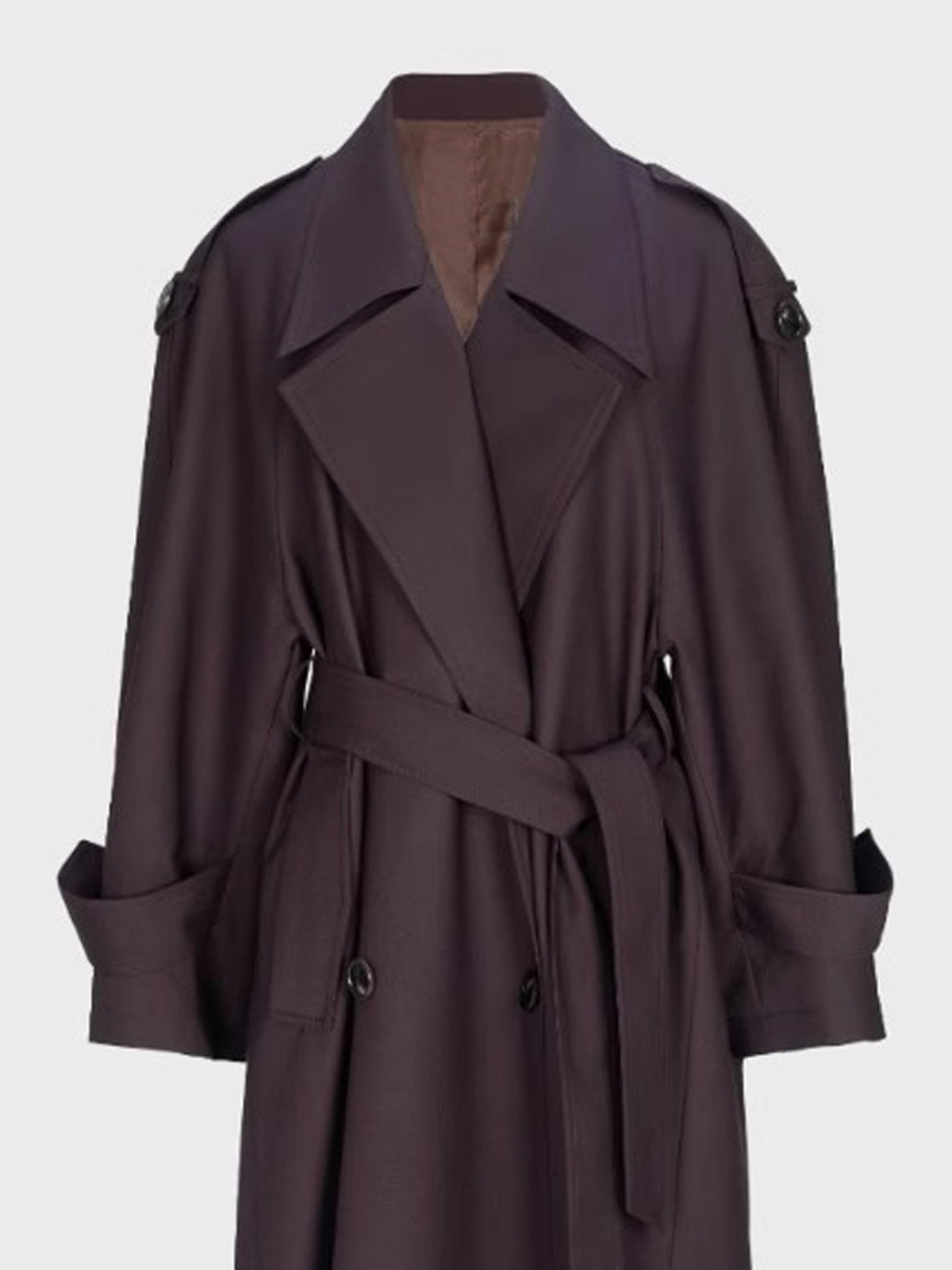 Trench Coat Formal - Lautaro printemps automne surdimensionné kaki Extra