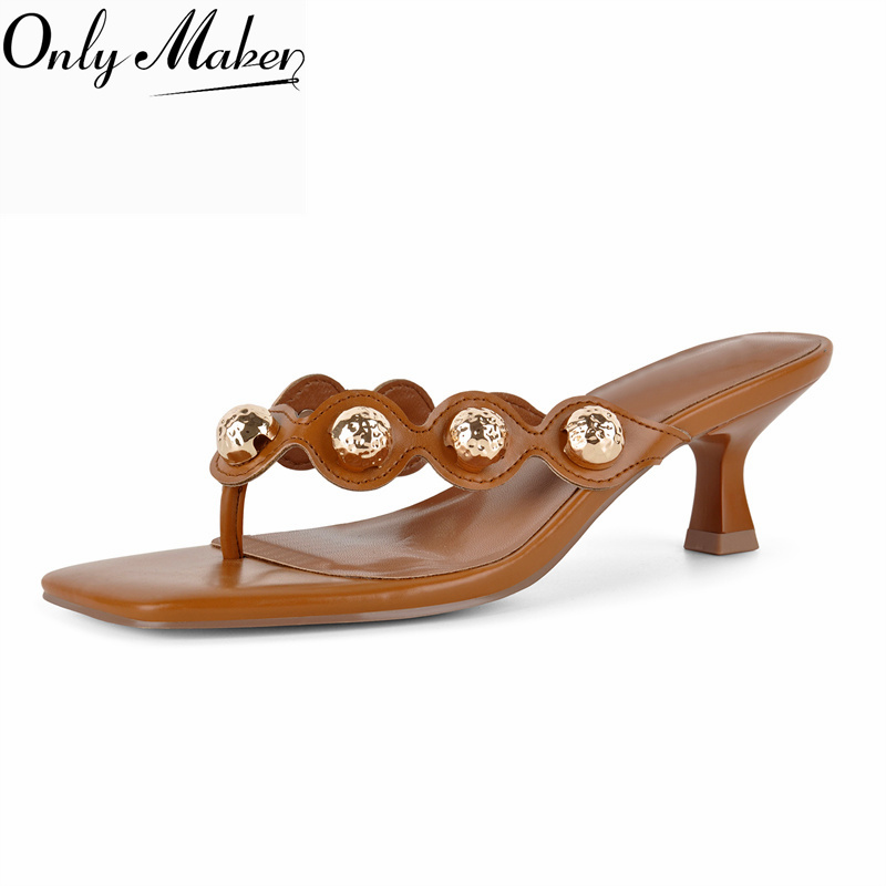 Kitten Heel Women - Onlymaker Sandales Mules à Bout Carré