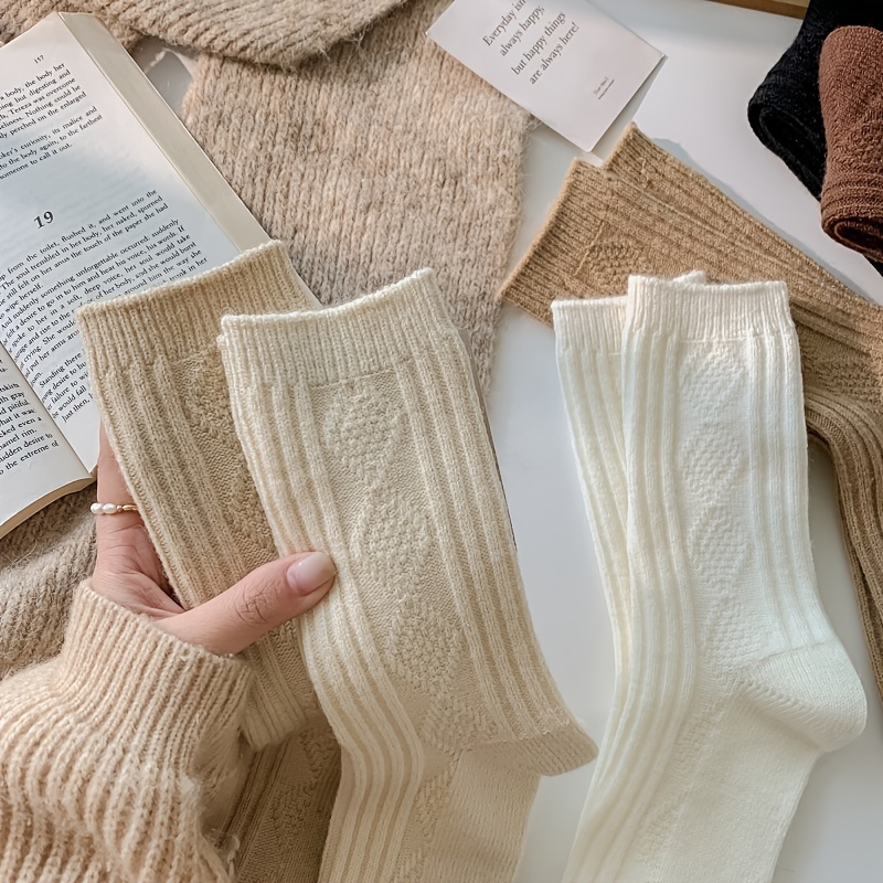 Women'S Formal Wear For Cold Weather - Chaussettes d'hiver épaisses et chaudes mi-mollet