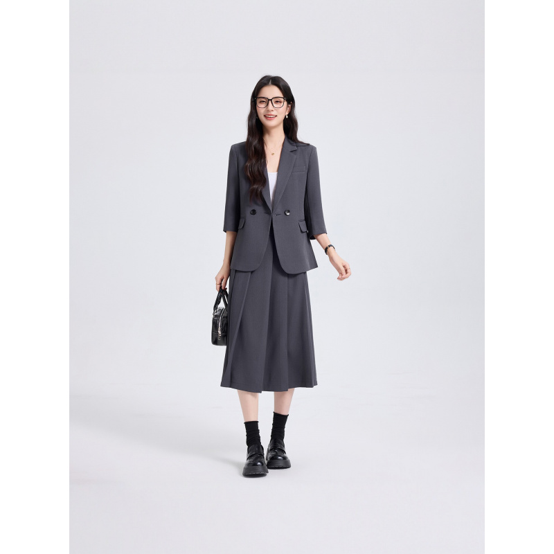 Women Formal Wear Shirt And Pant - Ensemble tailleur bleu marine pour femme,