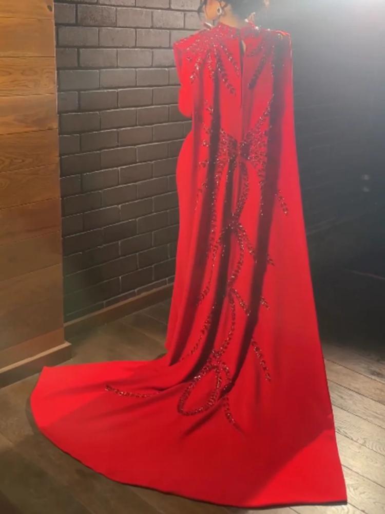 Women'S Red Formal Wear - Robe de soirée rouge personnalisée à