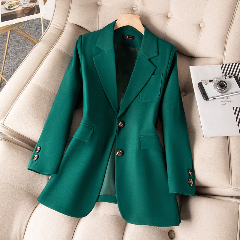 Women Formal Wear Coat - Veste à boutonnage simple à manches