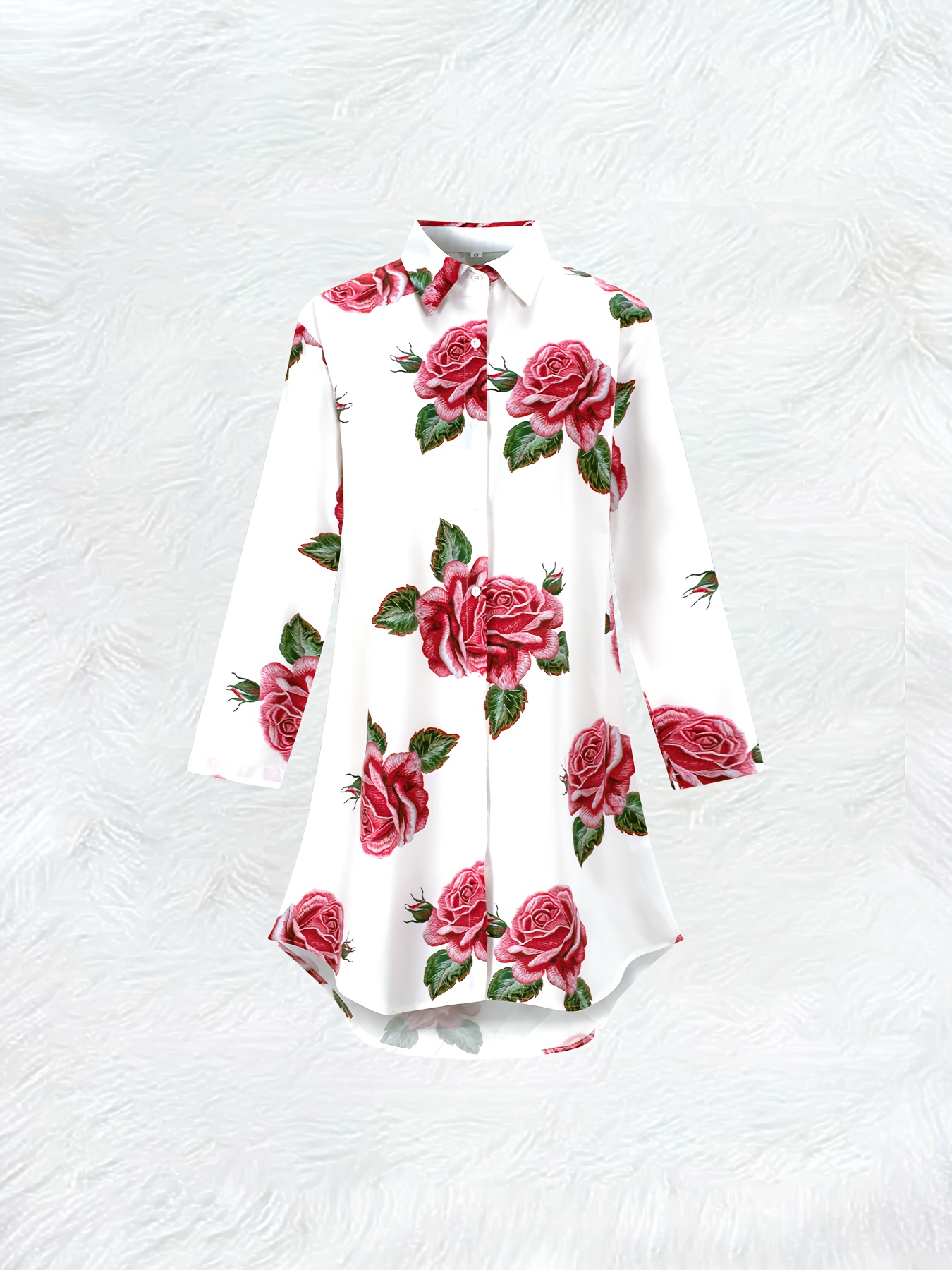 Robe chemise à manches longues - Women'S Red Formal Wear avis et prix