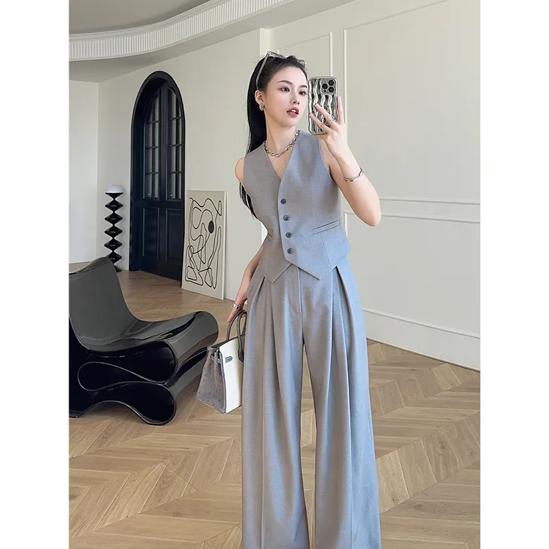 Ensemble veste sans manches et - Women'S Formal Wear Pants avis et prix