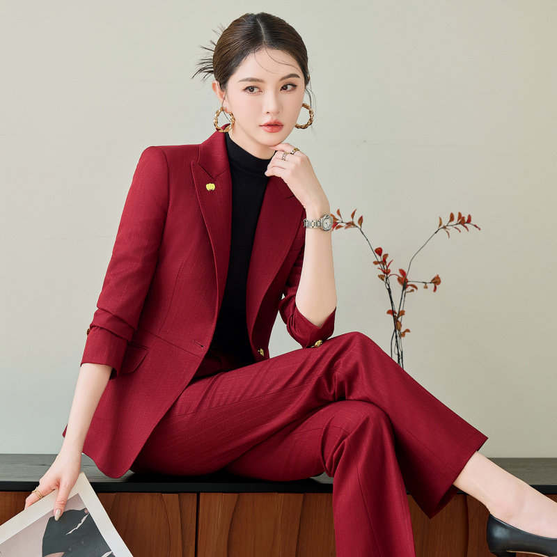 Ensemble de costume rouge pour - Women Formal Wear Shirt And Pant avis et prix