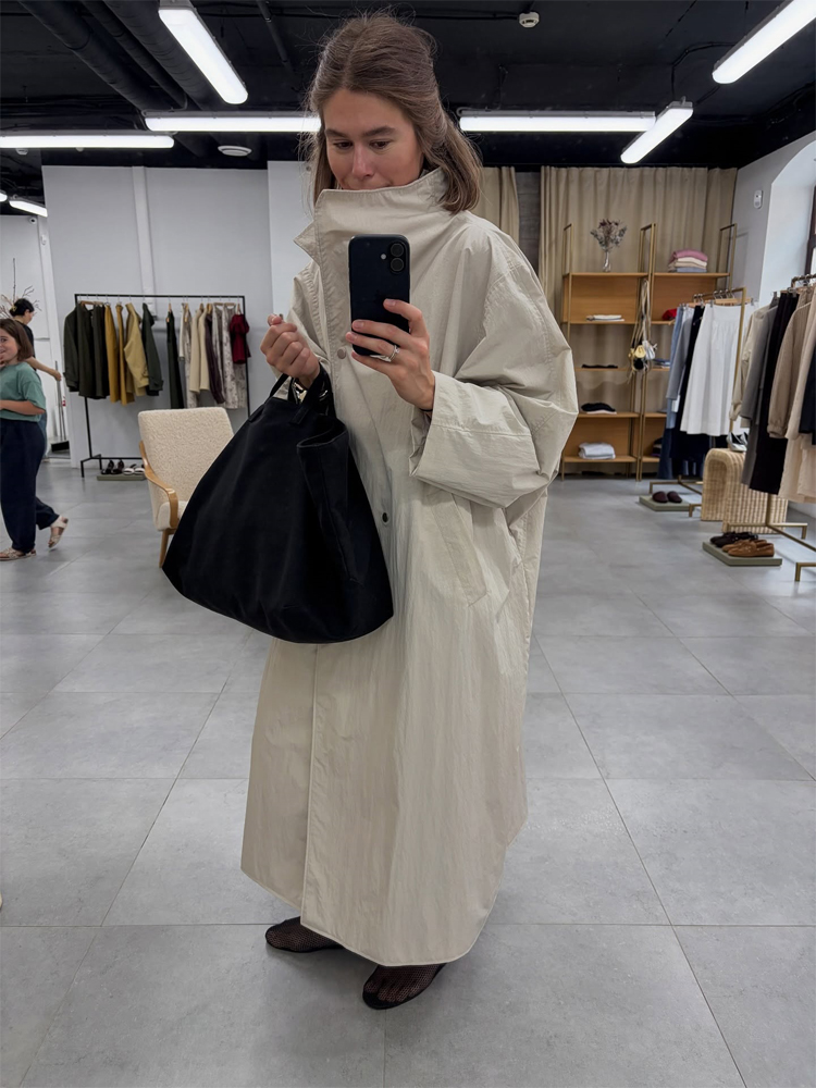 Manteau long oversize blanc ca - Trench Coat Formal avis et prix