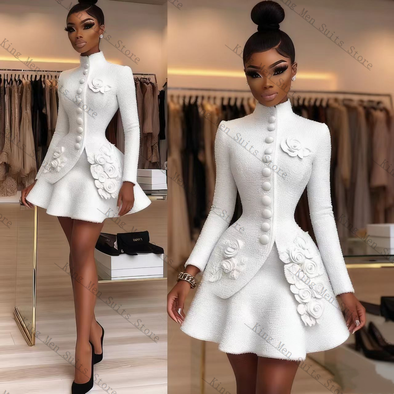 Ensemble de costume de luxe bl - Women Formal Wear Coat avis et prix