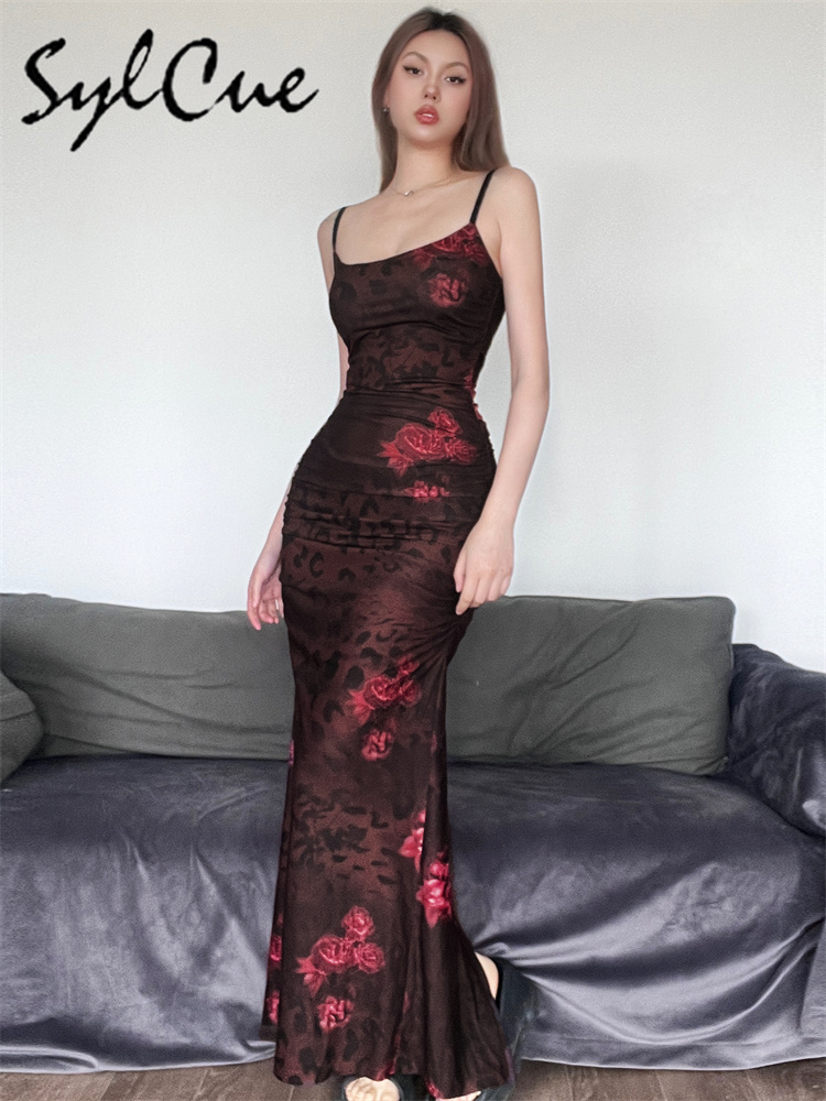 Sylcue rouge imprimé Design ét - Women'S Red Formal Wear avis et prix