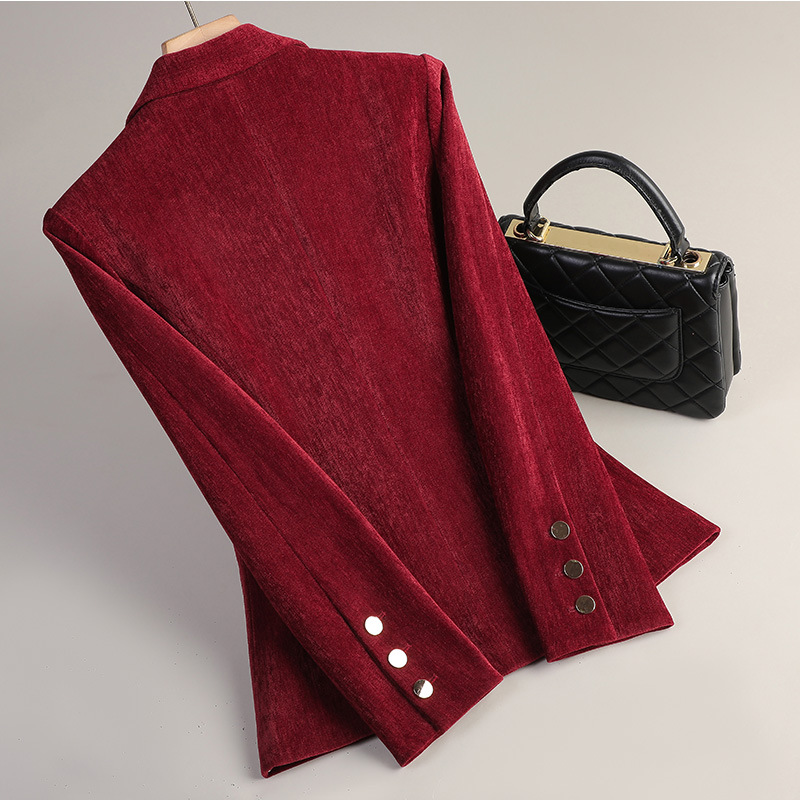 Blazer en velours jaune or pou - Women Formal Wear Coat avis et prix
