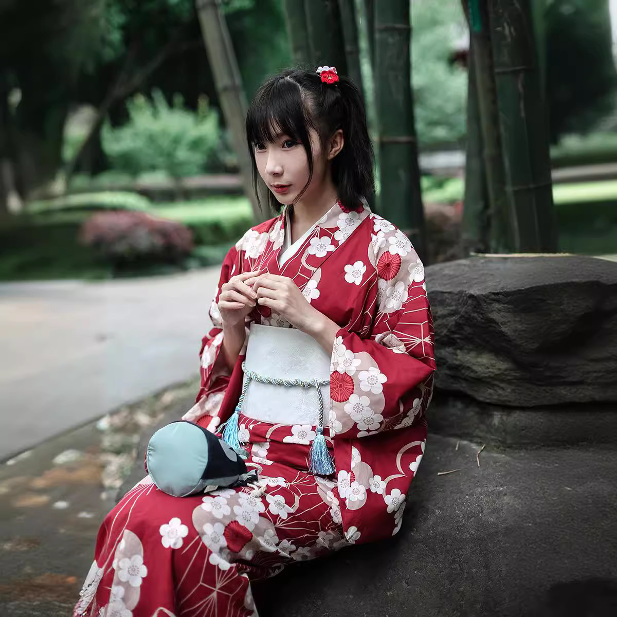 Kimono Yukata Japonais Rouge p - Women'S Red Formal Wear avis et prix