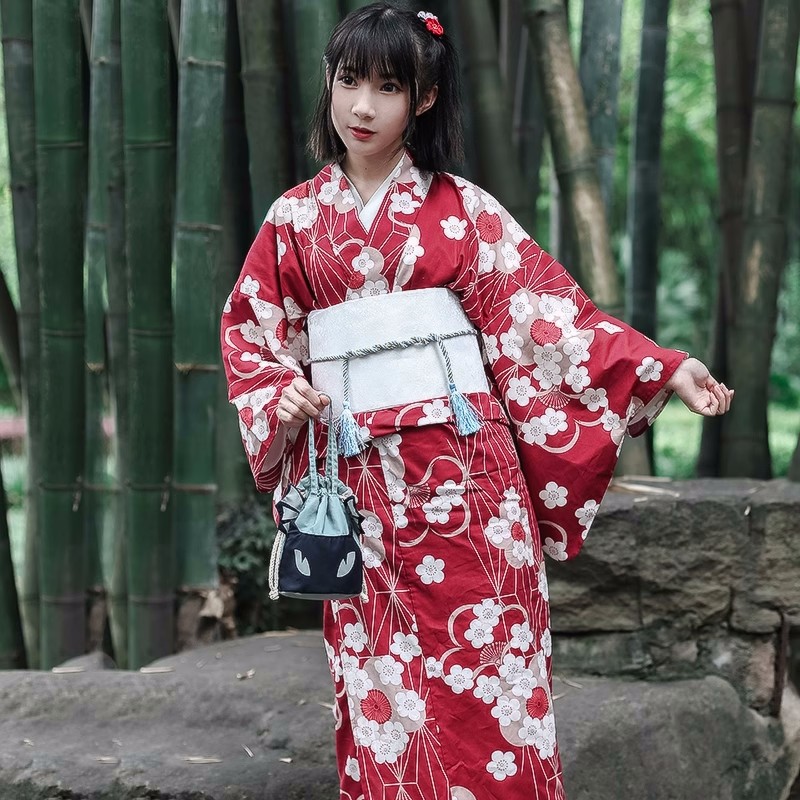 Kimono Yukata Japonais Rouge p - Women'S Red Formal Wear avis et prix
