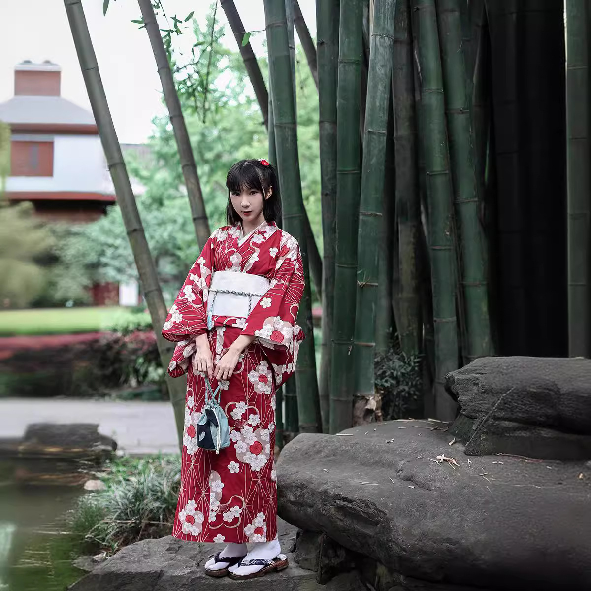 Kimono Yukata Japonais Rouge p - Women'S Red Formal Wear avis et prix