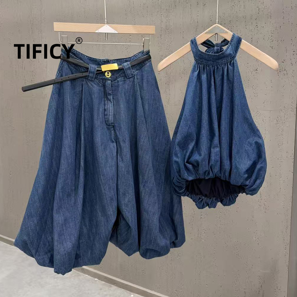 Ensemble 2 pièces en jean High - Women'S Formal Wear Pants avis et prix