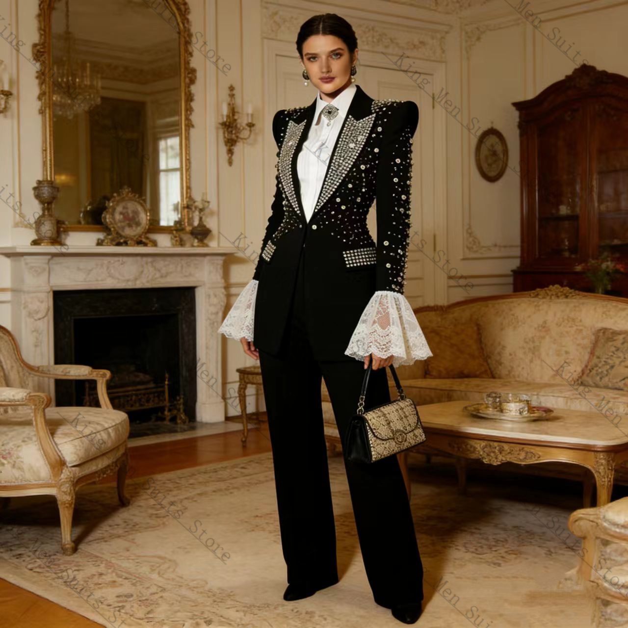 Ensemble de costume noir pour  - Women Formal Wear Coat avis et prix