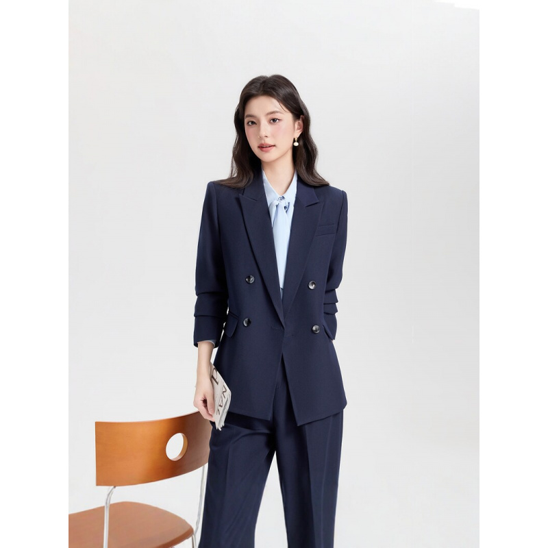 Costume d'affaires croisé bleu - Women Formal Wear Shirt And Pant avis et prix
