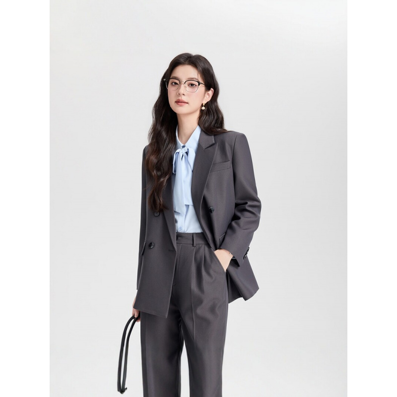 Costume d'affaires croisé bleu - Women Formal Wear Shirt And Pant avis et prix