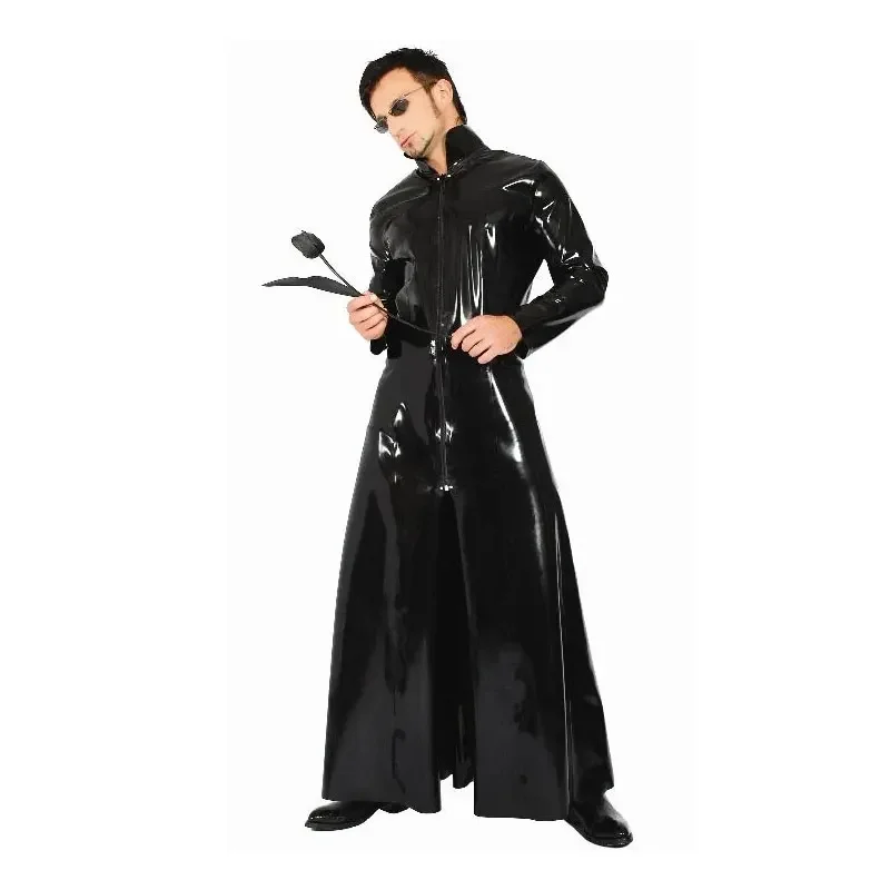 Manteau Long en cuir brillant  - Trench Coat Formal avis et prix