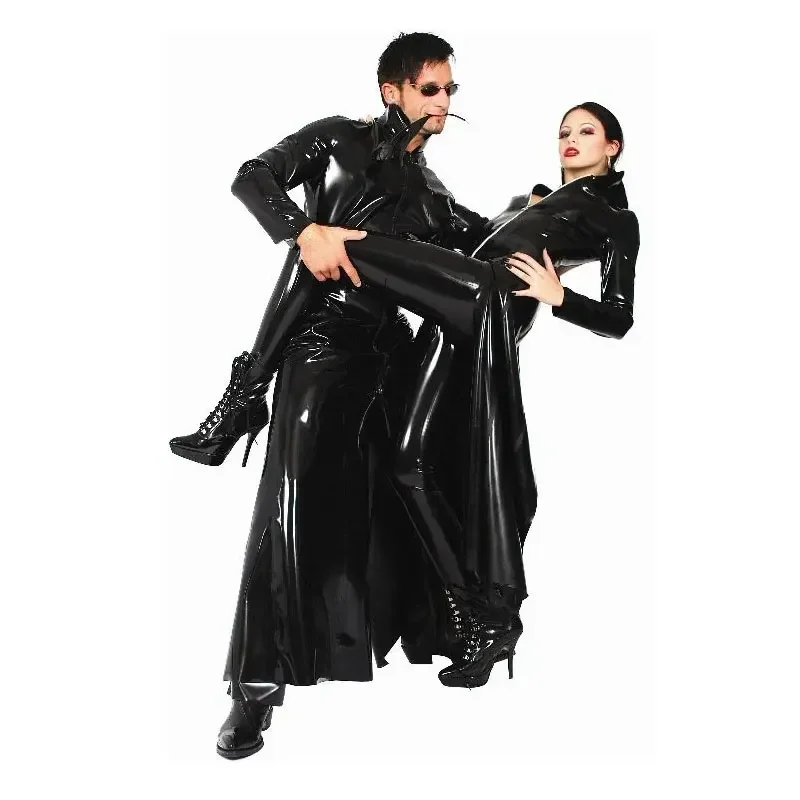Manteau Long en cuir brillant  - Trench Coat Formal avis et prix