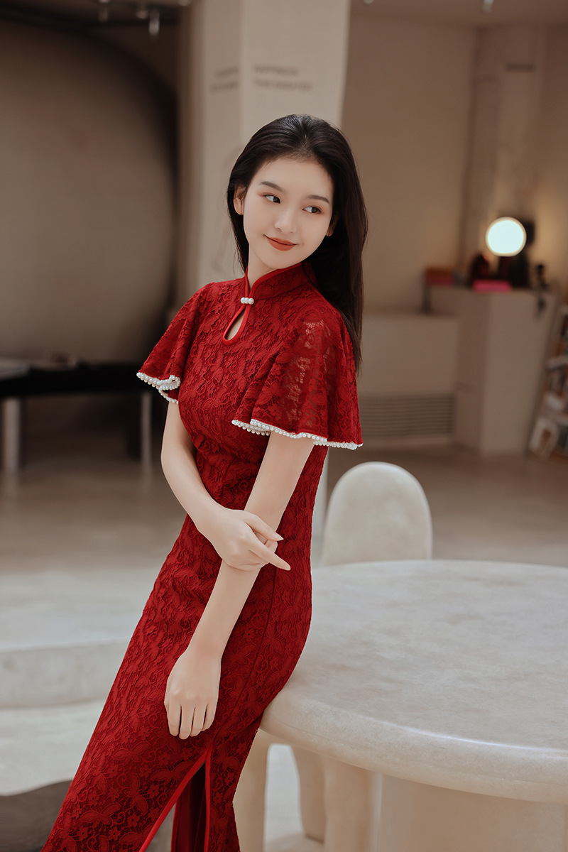 Robe longue chinoise en dentel - Women'S Formal Wear Wedding avis et prix